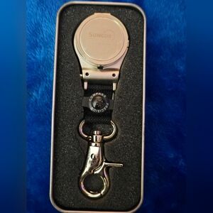 Suncor Stainless Steal pocket watch fob featuring a mini compass and metal